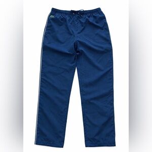 Lacoste Sport Men’s Blue Track Pants Joggers Lined Athletic Sz L 31.5”